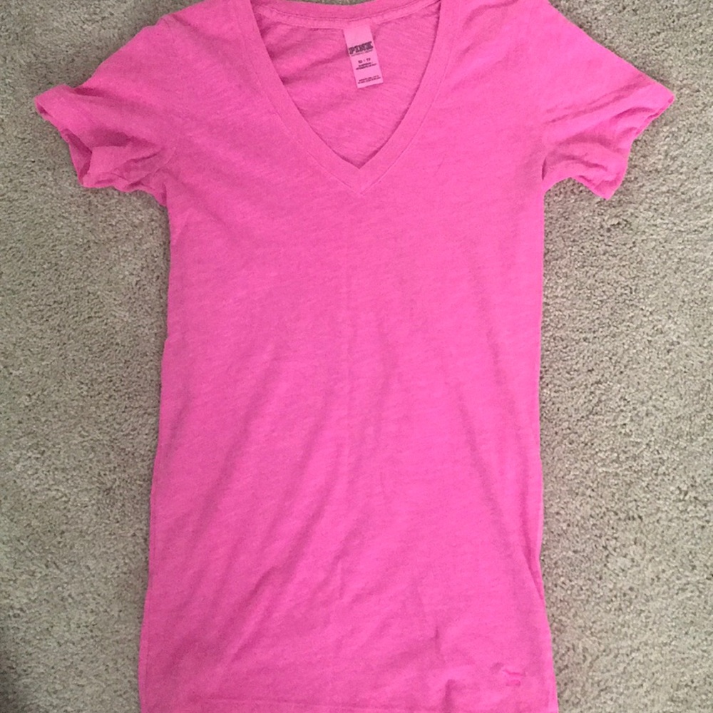 Pink v-cut tee